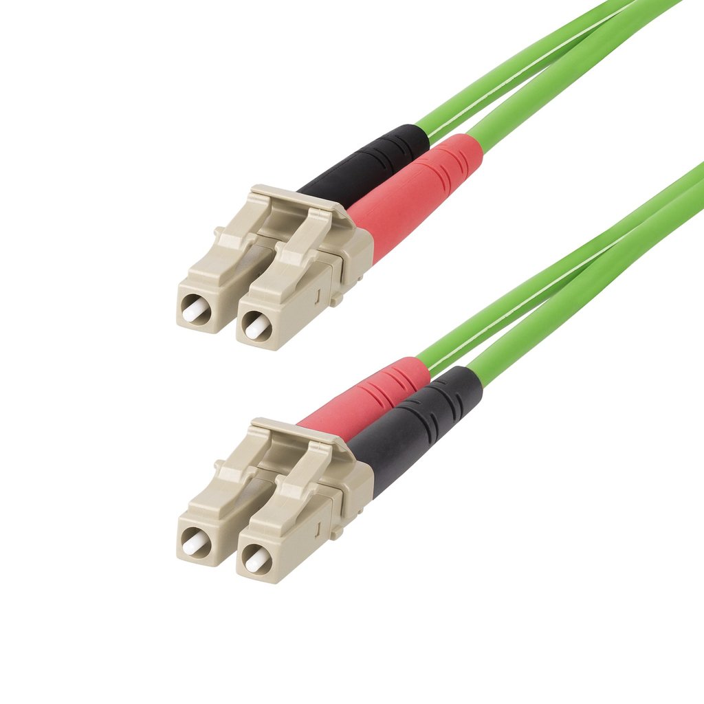 StarTech.com 3m (9.8ft) LC to LC (UPC) OM5 Multimode Fiber Optic Cable, 50/125µm Duplex LOMMF Zipcord, VCSEL, 40G/100G, LSZH F