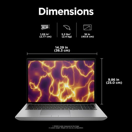 HP ZBook Fury G11 Intel® Core™ i9 i9-14900HX Mobile workstation 40.6 cm (16") WQUXGA 32 GB DDR5-SDRAM 1 TB SSD NVIDI - Image 26