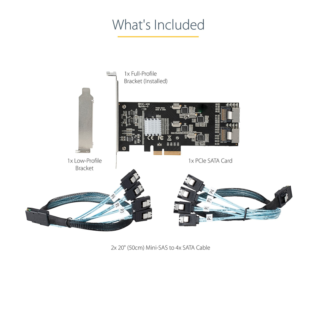 StarTech.com 8 Port SATA PCIe Card - PCI Express 6Gbps SATA Expansion Adapter Card with 4 Host Controllers - SATA PCIe Controll - Image 14