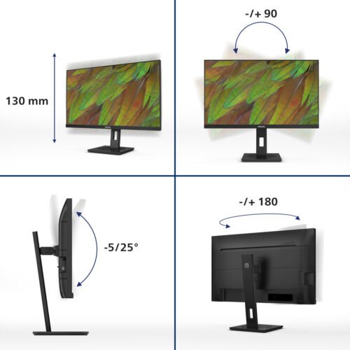 Philips 3000 series 27B1U3900/00 computer monitor 68.6 cm (27") 3840 x 2160 pixels 4K Ultra HD LCD Black - Image 6