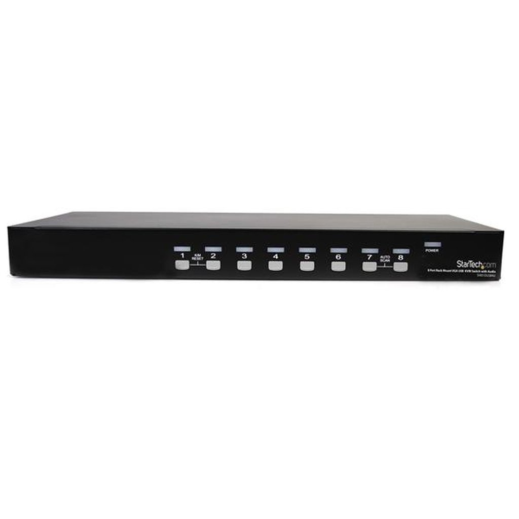 StarTech.com 8 Port Rackmount USB VGA KVM Switch w/ Audio (Audio Cables Included) - Image 2