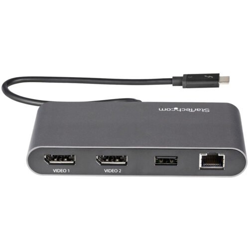 StarTech.com Thunderbolt 3 Mini Dock - Portable Dual Monitor Docking Station with DP 4K 60Hz, 1x USB-A Hub (USB 3.0/5 Gbps), Gb - Image 8
