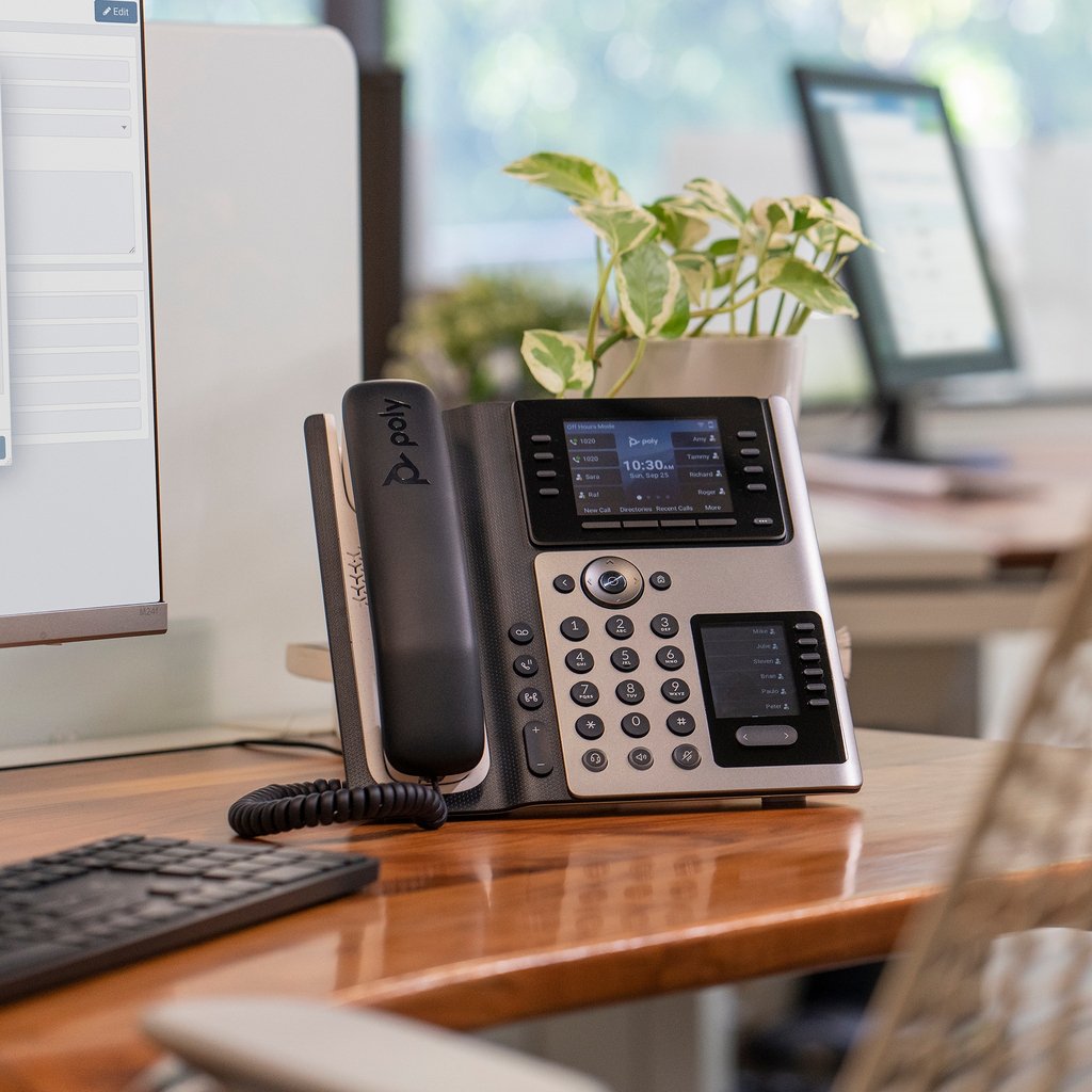 POLY Edge E400 IP Phone and PoE-enabled - Image 3