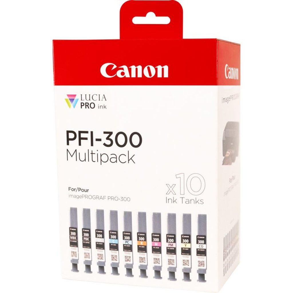 Canon PFI-300 ink cartridge 10 pc(s) Original Black, Blue, Cyan, Grey, Magenta, Photo black, Photo magenta, Red, Yellow - Image 2