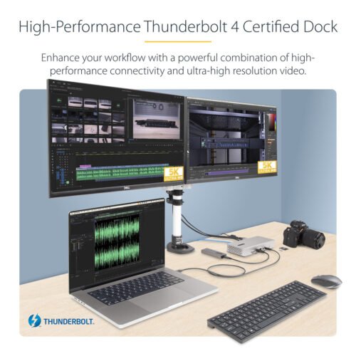 StarTech.com Thunderbolt 4 Multi-Display Docking Station, Quad/Triple/Dual Monitor Dock - 2x HDMI/2x DisplayPort, 7x USB Hub, 2 - Image 7