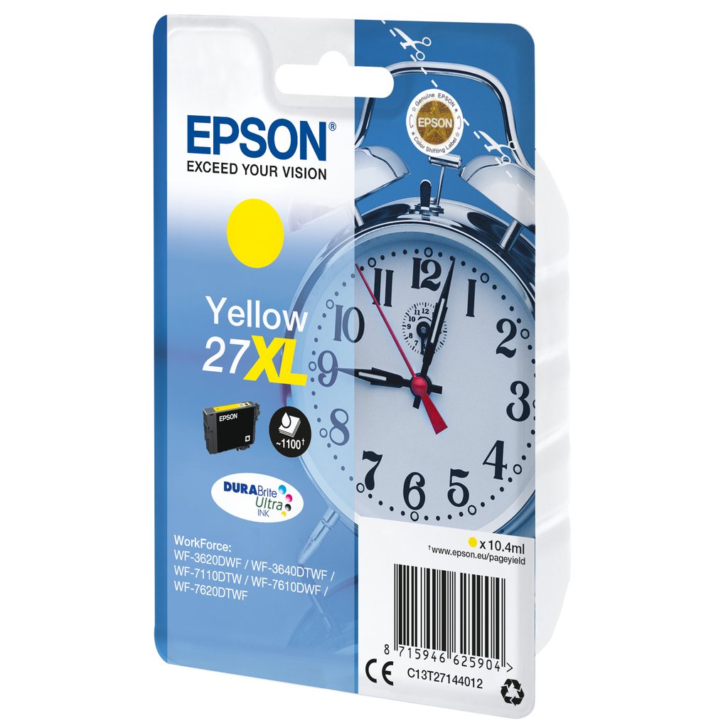 Epson Alarm clock Singlepack Yellow 27XL DURABrite Ultra Ink - Image 3