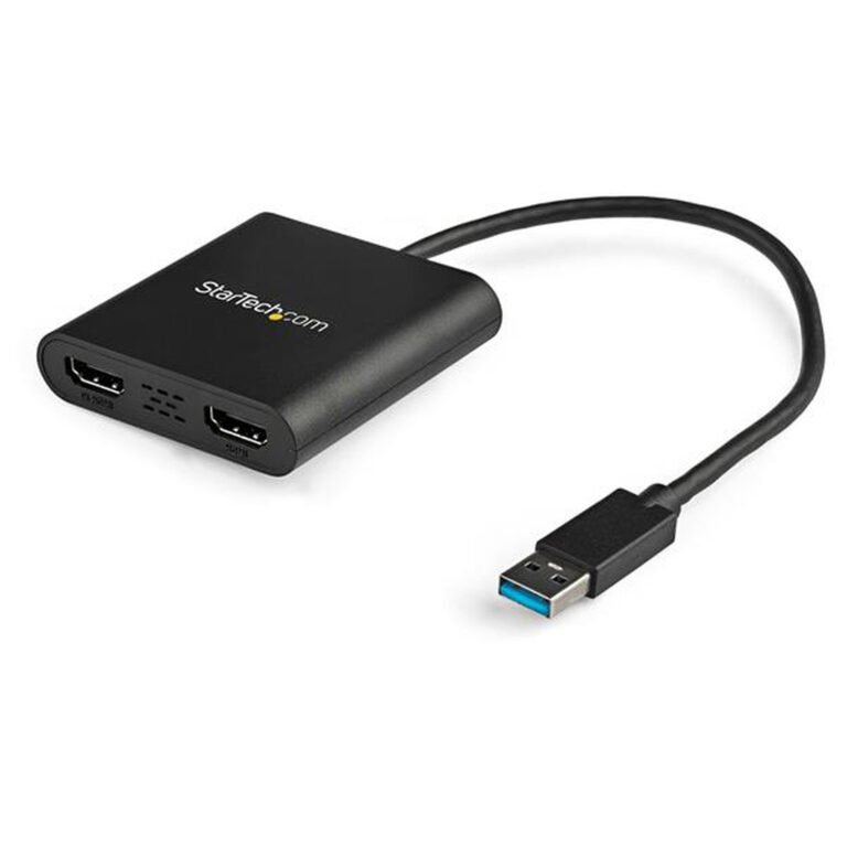 StarTech.com USB 3.0 to Dual HDMI Adapter, USB to 2x HDMI Monitor Converter for Windows (no support for macOS/ChromeOS/Linux) -