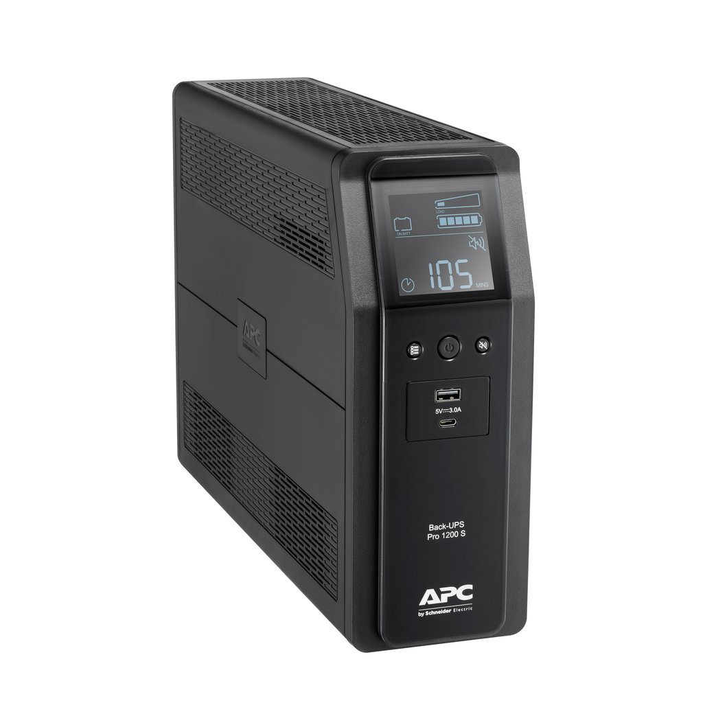 APC Back-UPS Pro, 1200VA/720W, Tower, 230V, 8x IEC C13 outlets, Sine Wave, AVR, USB Type A + C ports, LCD, User Replaceable Bat - Image 12