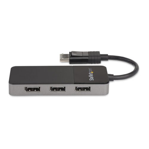 StarTech.com 3 Port Multi Monitor Adapter - DisplayPort 1.4 to 3x 4K DisplayPort Video Splitter - Dual or Triple 4K - Laptop/De - Image 3