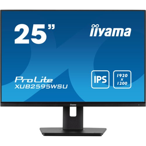 iiyama ProLite 25” 1920 x 1200 monitor featuring IPS panel and a height adjustable stand - Image 2