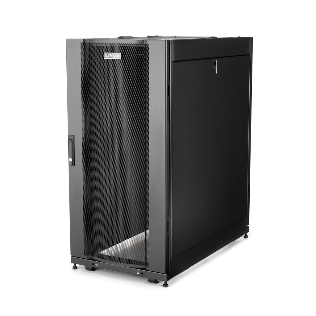 StarTech.com 4-Post 25U Server Rack Cabinet, Lockable 19" Data Rack Cabinet for Computer / AV / IT Equipment, Office / Home Net
