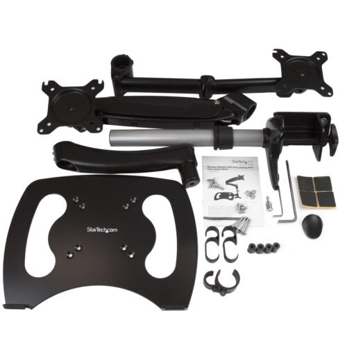 StarTech.com Desk-Mount Monitor Arm with Laptop Stand - Full Motion - Articulating - Image 10