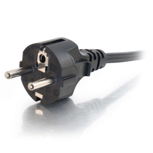 C2G 1m 16 AWG European Power Cord (IEC320C13 to CEE7/7) - Image 2