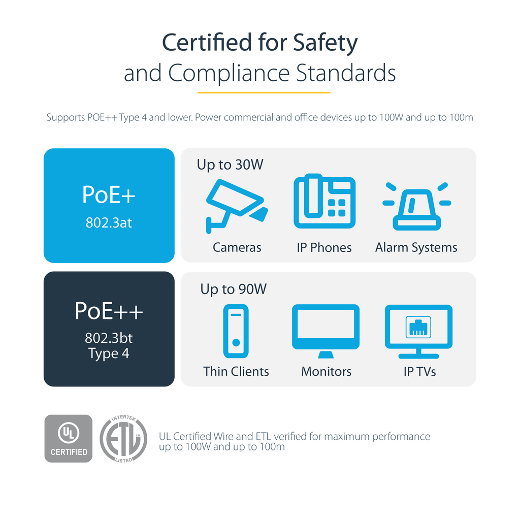 StarTech.com 1m CAT6a Ethernet Cable - 10 Gigabit Shielded Snagless RJ45 100W PoE Patch Cord - 10GbE STP Network Cable w/Strain - Image 6