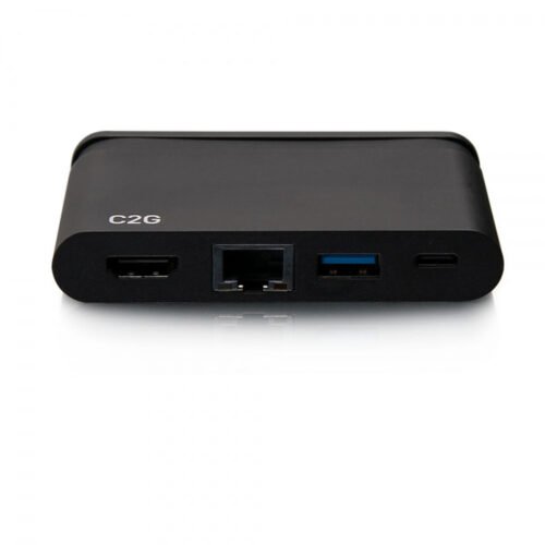 C2G USB-C 4-in-1 Compact Dock with HDMI, USB-A, Ethernet, and USB-C Power Delivery up to 100W - 4K 30Hz - Image 2