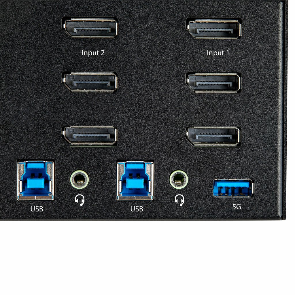 StarTech.com 2 Port Triple Monitor DisplayPort KVM Switch - 4K 60Hz UHD HDR - Desktop DP 1.2 KVM with 2 Port USB 3.0 Hub (5Gbps - Image 8