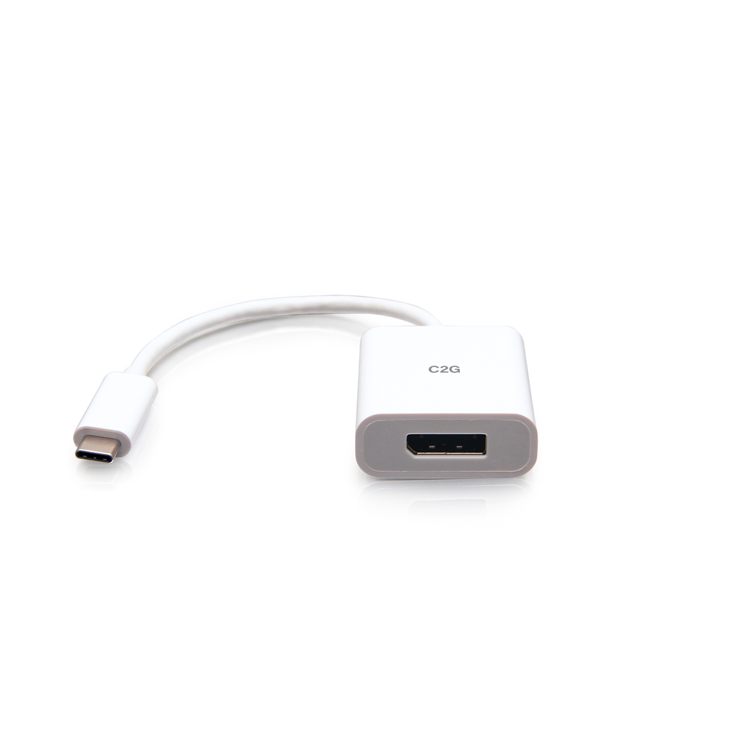 C2G USB-C to DisplayPort Adapter Converter - 4K 60Hz - White - Image 2