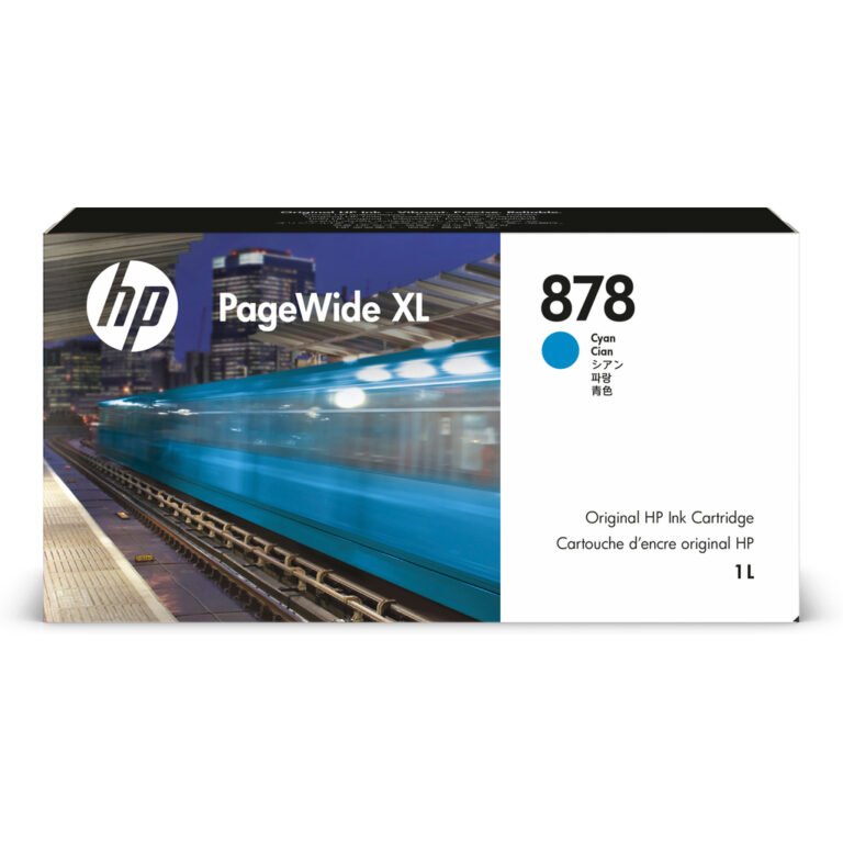 HP 878 1-liter Cyan PageWide XL Ink Cartridge