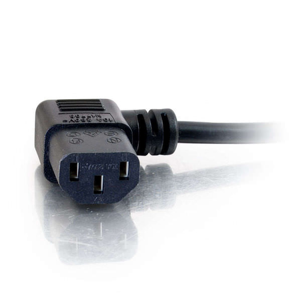 C2G 3m 18 AWG UK 90° Power Cord (IEC320C13R to BS 1363) - Image 3