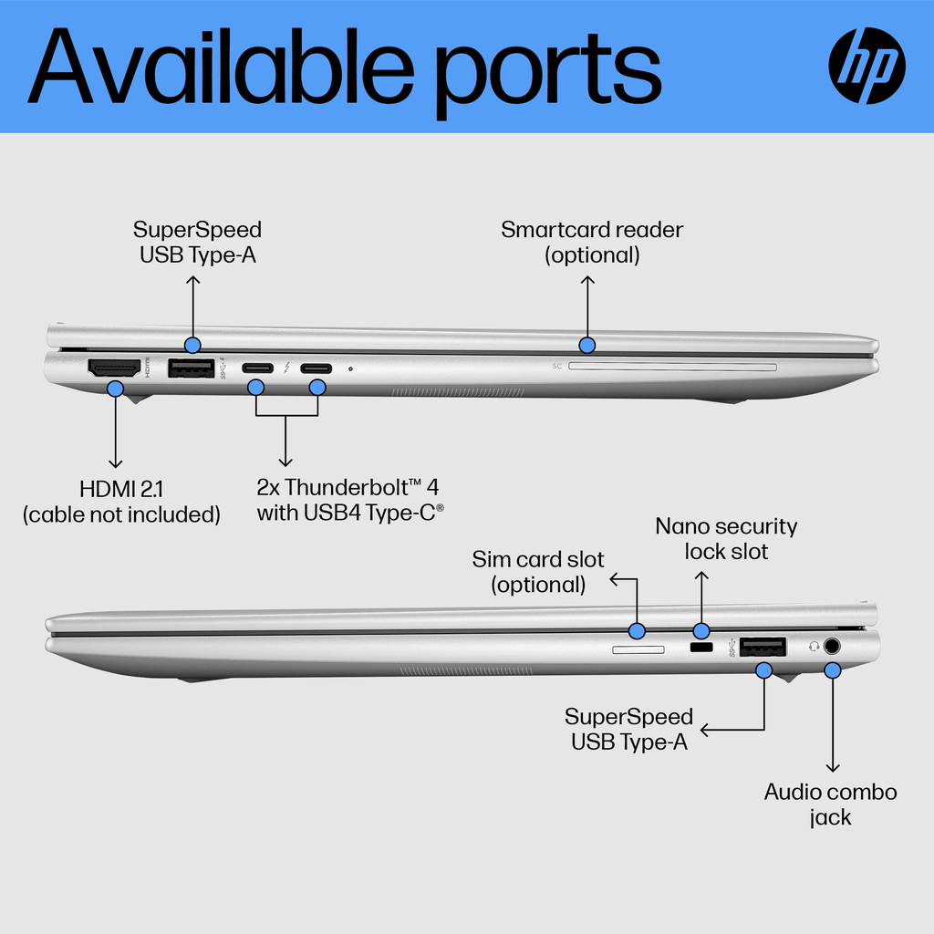 HP EliteBook 840 G10 Intel® Core™ i7 i7-1360P Laptop 35.6 cm (14") WUXGA 16 GB DDR5-SDRAM 1 TB SSD Wi-Fi 6E (802.11a - Image 4