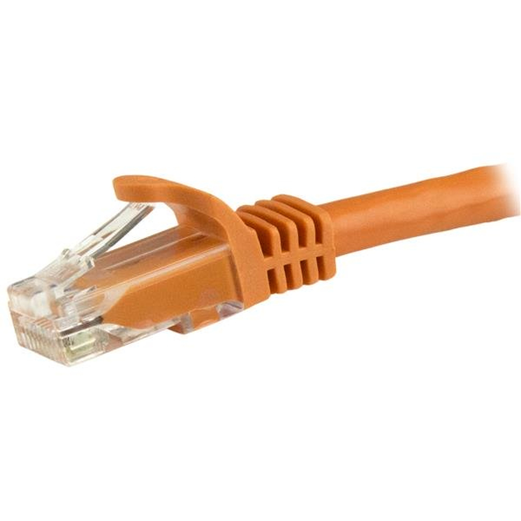 StarTech.com 1m CAT6 Ethernet Cable - Orange CAT 6 Gigabit Ethernet Wire -650MHz 100W PoE RJ45 UTP Network/Patch Cord Snagless - Image 2
