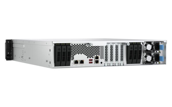 QNAP TS-H3077AFU-R7-64G NAS/storage server Rack (2U) AMD Ryzen™ 5 64 GB DDR5 0 TB QuTS hero Black, Metallic - Image 4