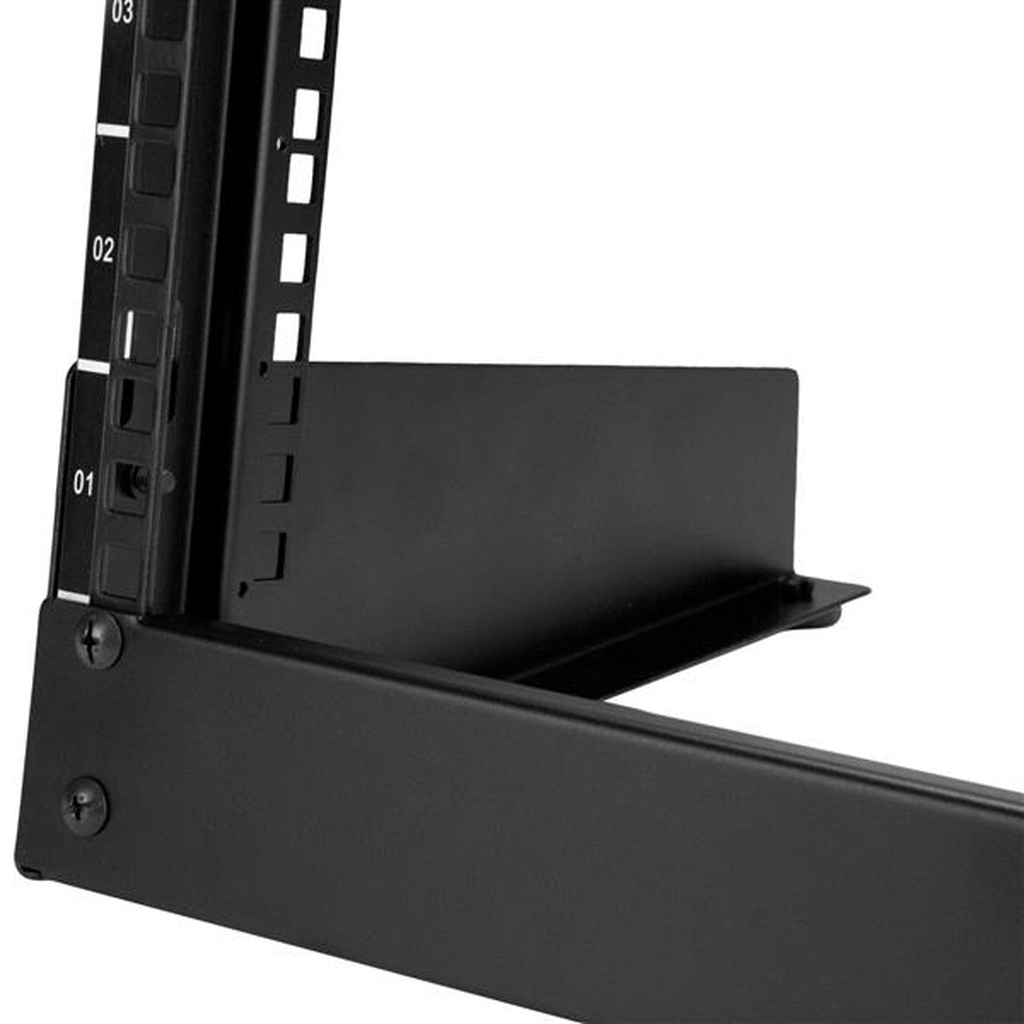 StarTech.com 2-Post 8U Desktop Server Rack, Small Open Frame 19in Computer Rack, Compact Network Rack for AV / Studio / Data / - Image 5