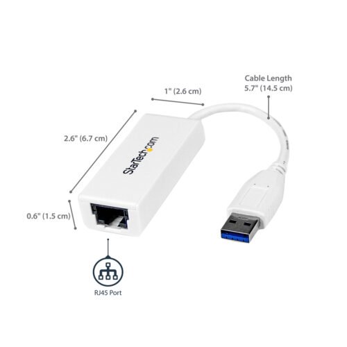 StarTech.com USB 3.0 to Gigabit Ethernet Network Adapter, 10/100/1000 Mbps, USB to RJ45, USB 3.0 to LAN Adapter, USB 3.0 Ethern - Image 6