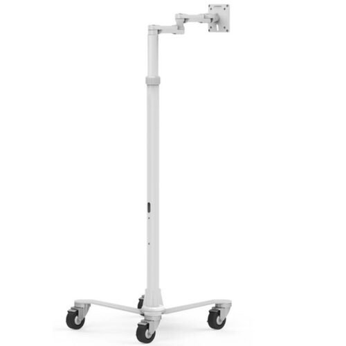 Compulocks iPad mini 8.3" Space Enclosure Medical Rolling Cart Extended White - Image 7