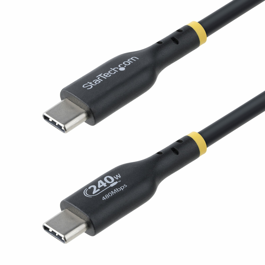 StarTech.com 3m USB-C Charging Cable, USB-IF Certified USB C Cable, 240W PD EPR, USB 2.0 Type-C Laptop Charger Cord, USB-C Data