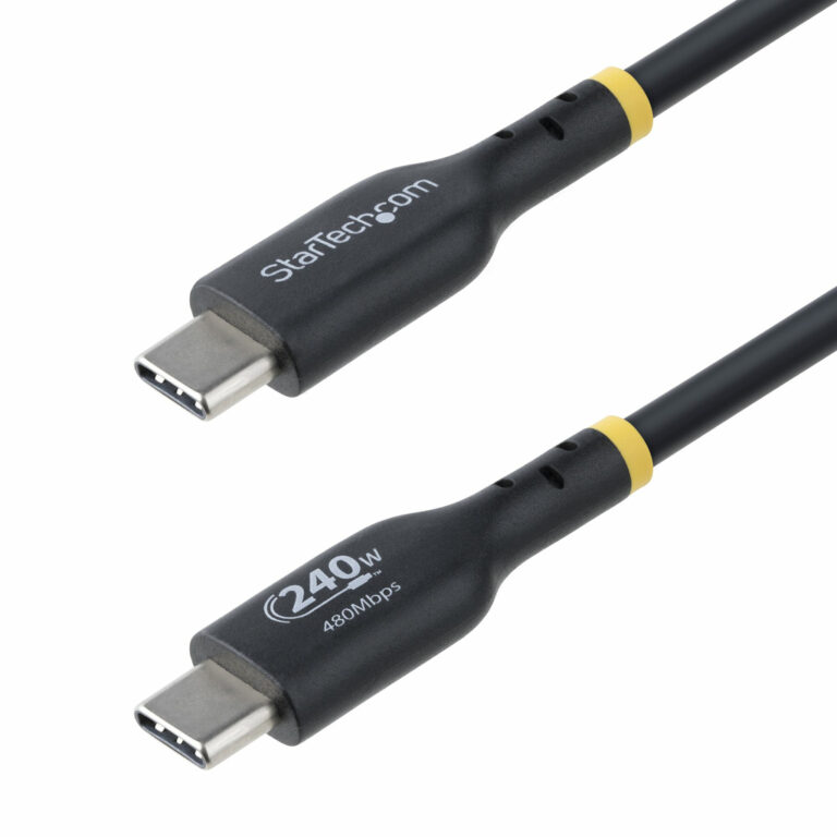 StarTech.com 4m USB-C Charging Cable, USB-IF Certified USB C Cable, 240W PD EPR, USB 2.0 Type-C Laptop Charger Cord, USB-C Data