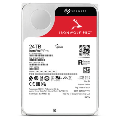 Seagate IronWolf Pro ST24000NT002 internal hard drive 24 TB 7200 RPM 512 MB 3.5" Serial ATA III - Image 2