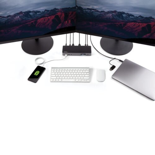 StarTech.com Universal Laptop Docking Station, Hybrid USB-C & USB-A Dock, Dual 4K DP & HDMI, 60W PD, Mac / Windows / Chrome OS, - Image 4