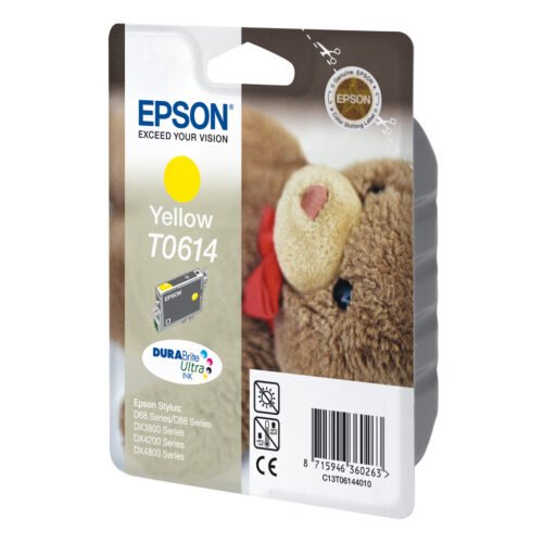 Epson Teddybear Singlepack Yellow T0614 DURABrite Ultra Ink - Image 2