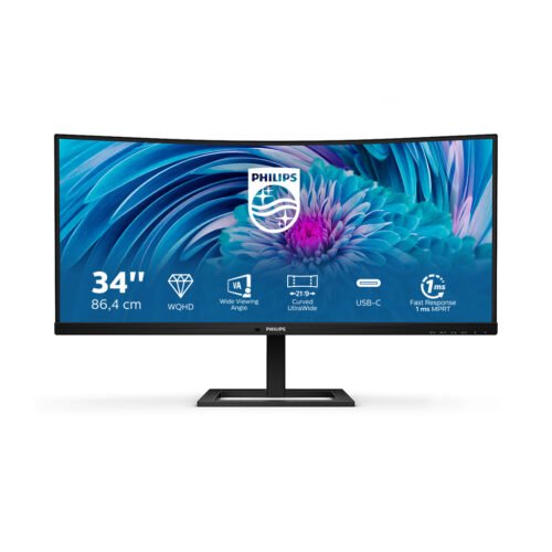 Philips E Line 346E2CUAE/00 computer monitor 86.4 cm (34") 3440 x 1440 pixels Wide Quad HD+ LCD Black - Image 2