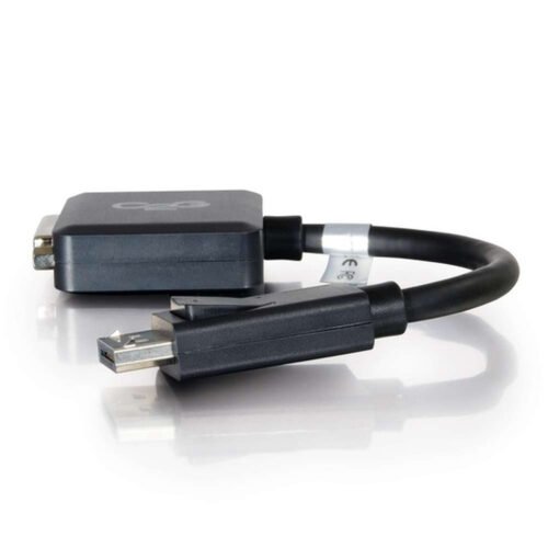 C2G 8in DisplayPort™ Male to Single Link DVI-D Female Adapter Converter - Black - Image 2