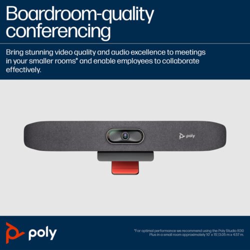 POLY Studio R30 USB Video Bar and BT Remote with HP USB-C Dock G5 (ABU) - Image 8