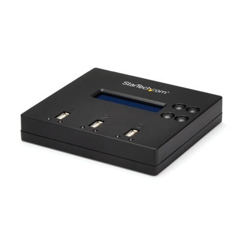 StarTech.com Standalone 1 to 2 USB Thumb Drive Duplicator and Eraser, Multiple USB Flash Drive Copier, System and File and Whol