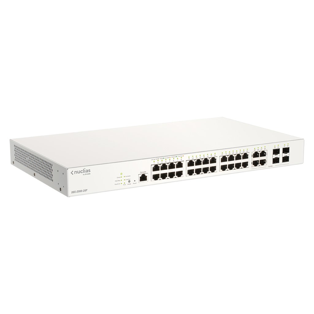D-Link 28-Port Gigabit PoE+ Nuclias Smart Managed Switch including 4x 1G Combo Ports, 193W - Image 2