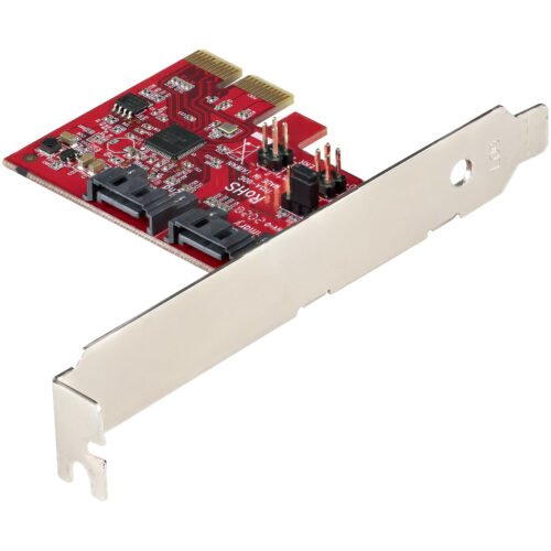 StarTech.com SATA PCIe Card - 2 Port PCIe SATA Expansion Card - 6Gbps - Full/Low Profile - PCI Express to SATA Adapter/Controll - Image 2