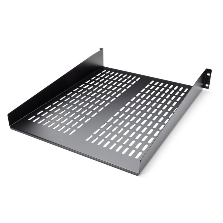 StarTech.com 2U Server Rack Shelf - Universal Vented Rack Mount Cantilever Tray for 19" Network Equipment Rack & Cabinet - Heav