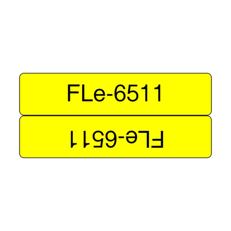 Brother FLE-6511 label-making tape Black on yellow