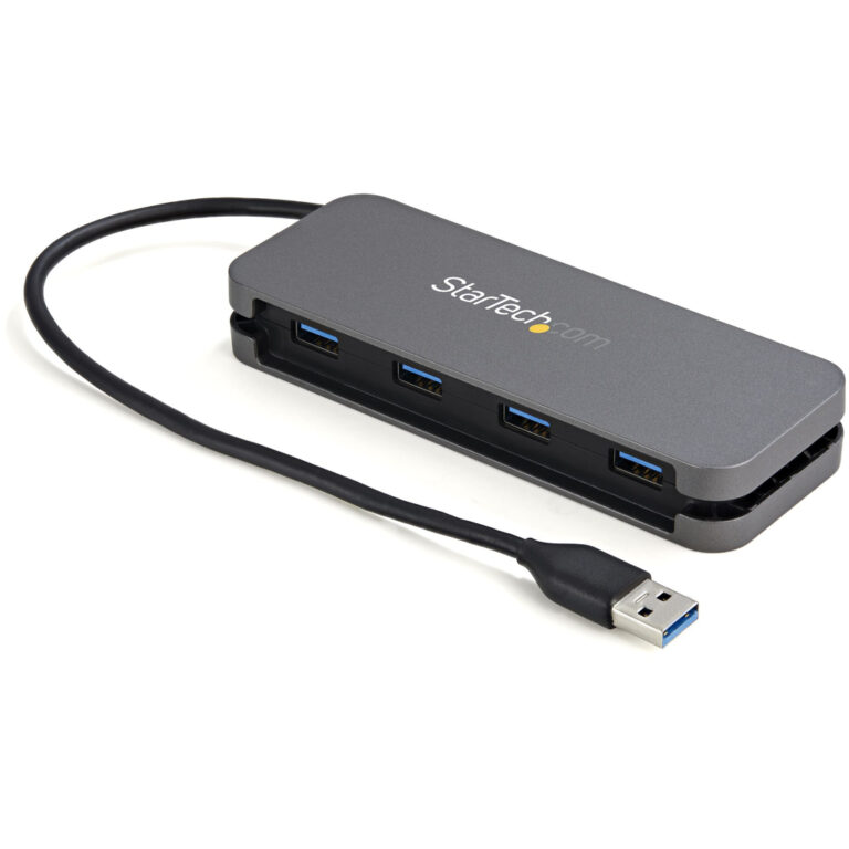 StarTech.com 4 Port USB 3.0 Hub - USB-A to 4x USB-A - SuperSpeed 5Gbps Portable USB 3.1 Gen 1 Type-A Hub - USB Bus Powered - La