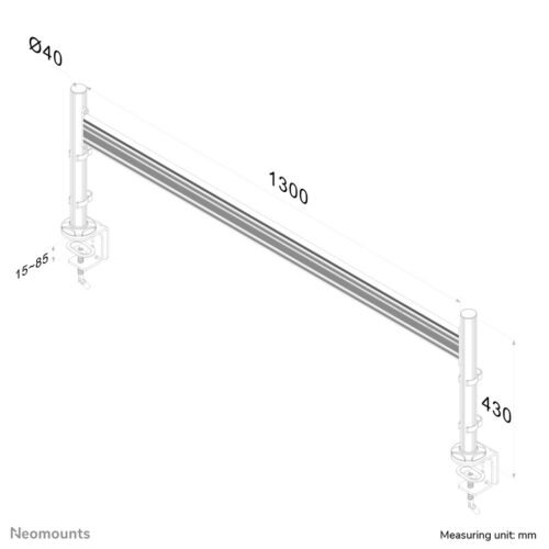 Neomounts FPMA-DTB100 Toolbar desk rail 10-24" - Image 2