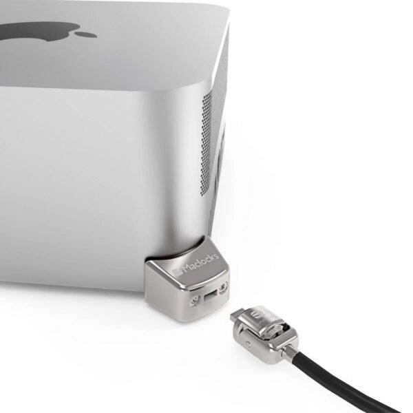Compulocks Mac Studio Ledge Lock Adapter with Keyed Cable Lock Silver - Image 6