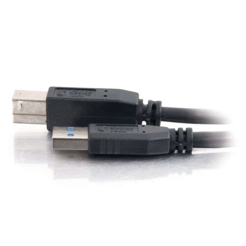 C2G 2m USB 3.0 USB cable USB 3.2 Gen 1 (3.1 Gen 1) USB A USB B Black - Image 2
