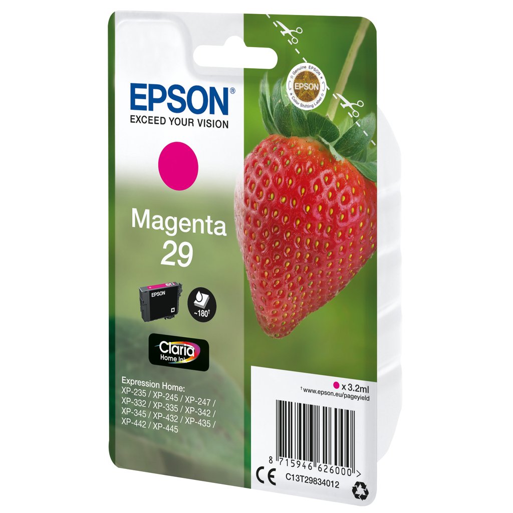 Epson Strawberry Singlepack Magenta 29 Claria Home Ink - Image 2