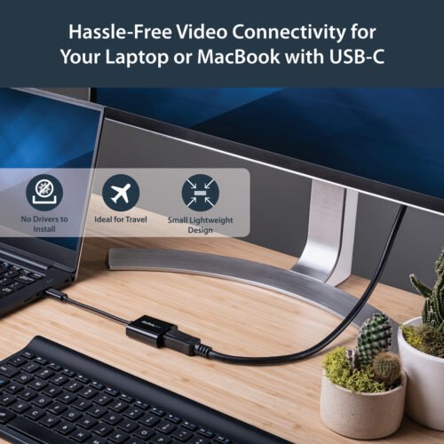 StarTech.com USB C to DisplayPort Adapter - 4K 60Hz/8K 30Hz - USB Type-C to DP 1.4 HBR2 Adapter Dongle - Compact USB-C (DP Alt - Image 2