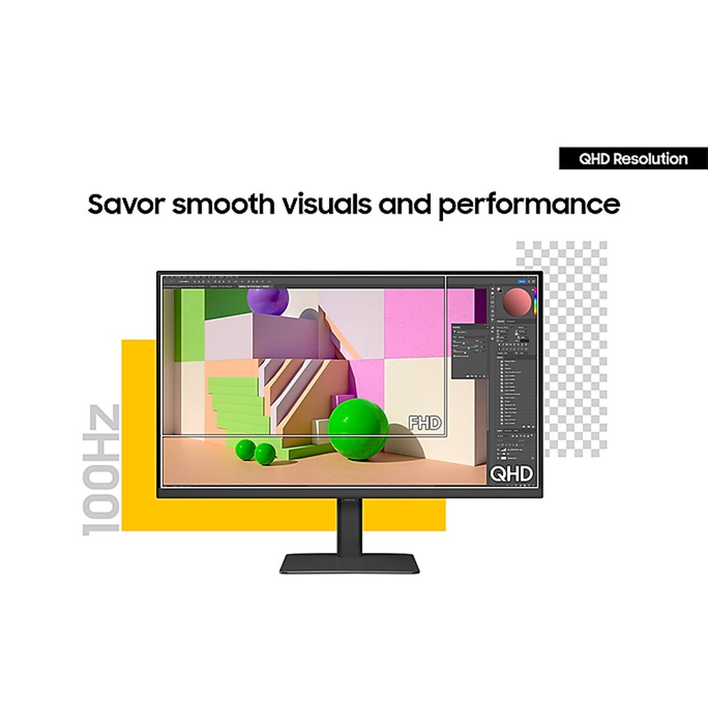 Samsung LS24D600UAU computer monitor 61 cm (24") 2560 x 1440 pixels Quad HD LCD Black - Image 6