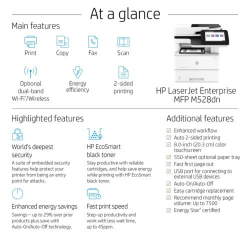 HP LaserJet Enterprise MFP M528dn - Image 22